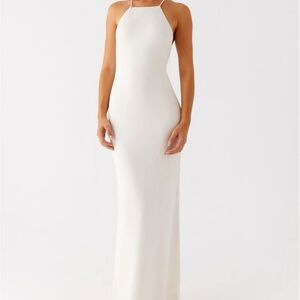 Peppermayo Raffa Pearl Maxi Dress - Ivory